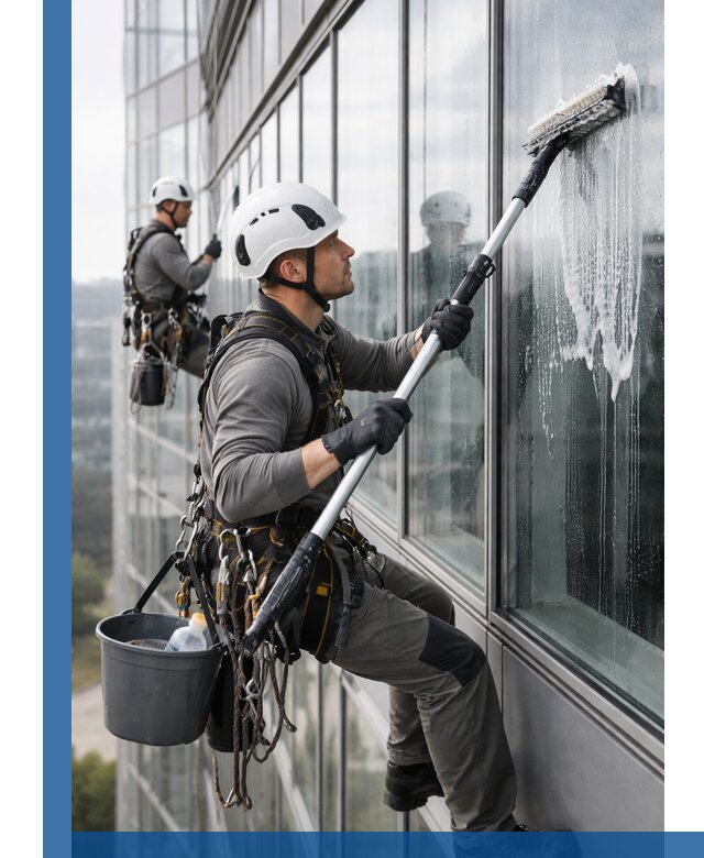 Высотная мойка сплошного остекления с выездом в Каменске-Уральском