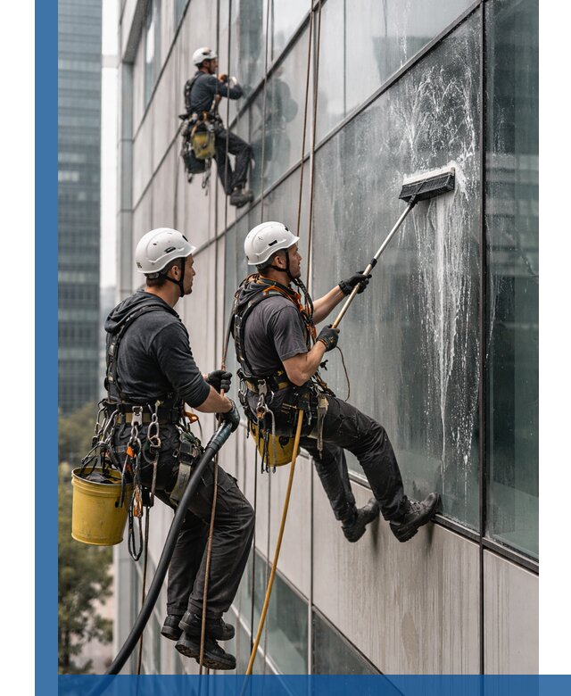 Профессиональная высотная мойка фасадов зданий в Каменске-Уральском