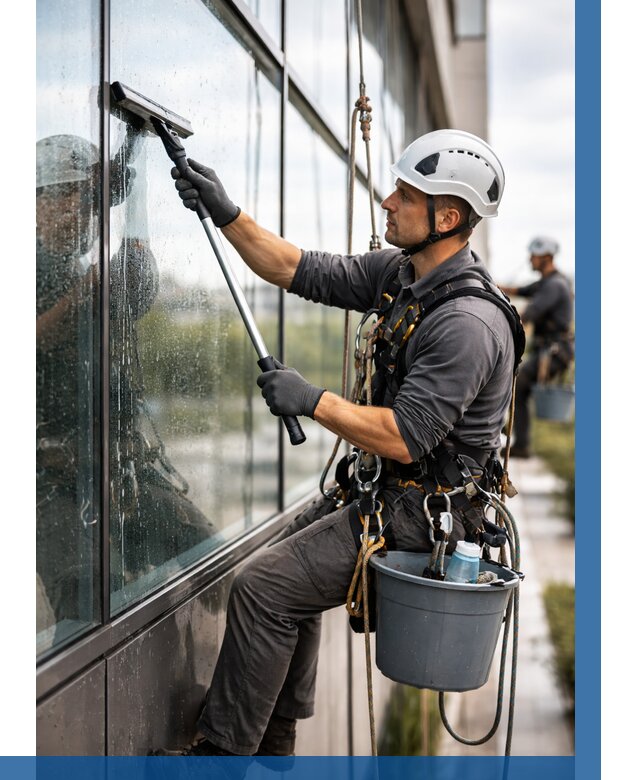 Мойка стеклянных фасадов в Каменске-Уральском от 213 р. | ВЫСОТНИК-Кмн