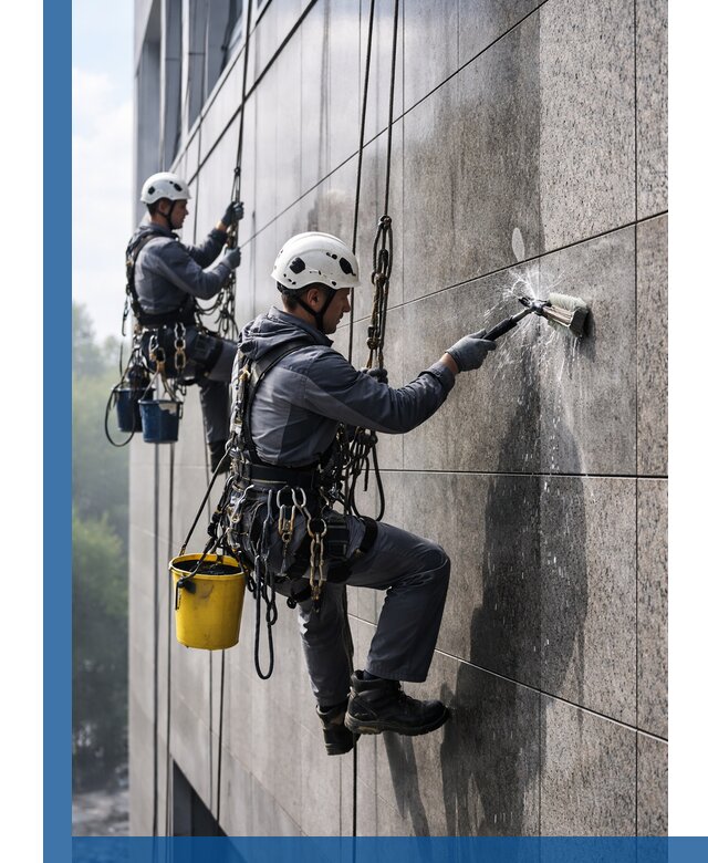 Профессиональная мойка фасада из керамогранита в Каменске-Уральском