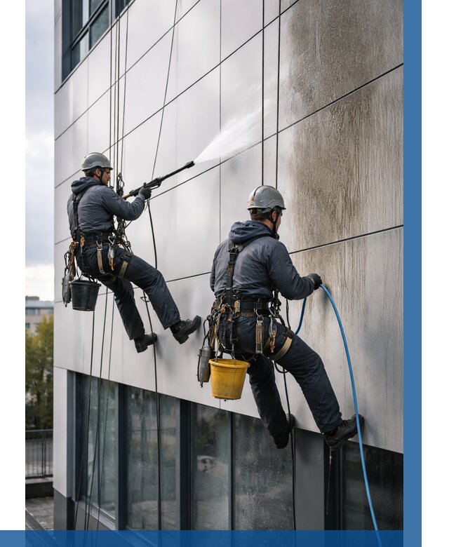 Мойка фасада из композита в Каменске-Уральском по цене от 319 р. | ВЫСОТНИК-Кмн