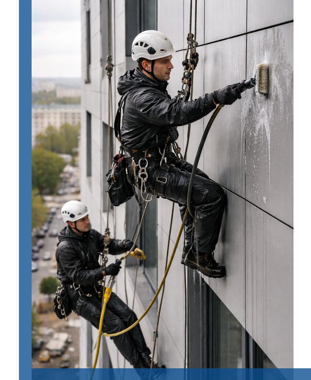 Профессиональная мойка фасада из композита в Каменске-Уральском