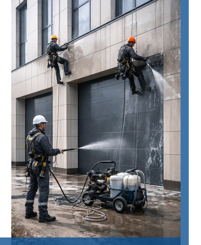 Послестроительная мойка фасада в Каменске-Уральском от 319 р. | ВЫСОТНИК-Кмн