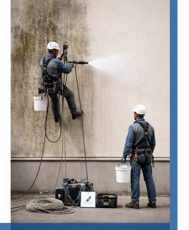 Очистка фасада от плесени в Каменске-Уральском от 319 р. | ВЫСОТНИК-Кмн