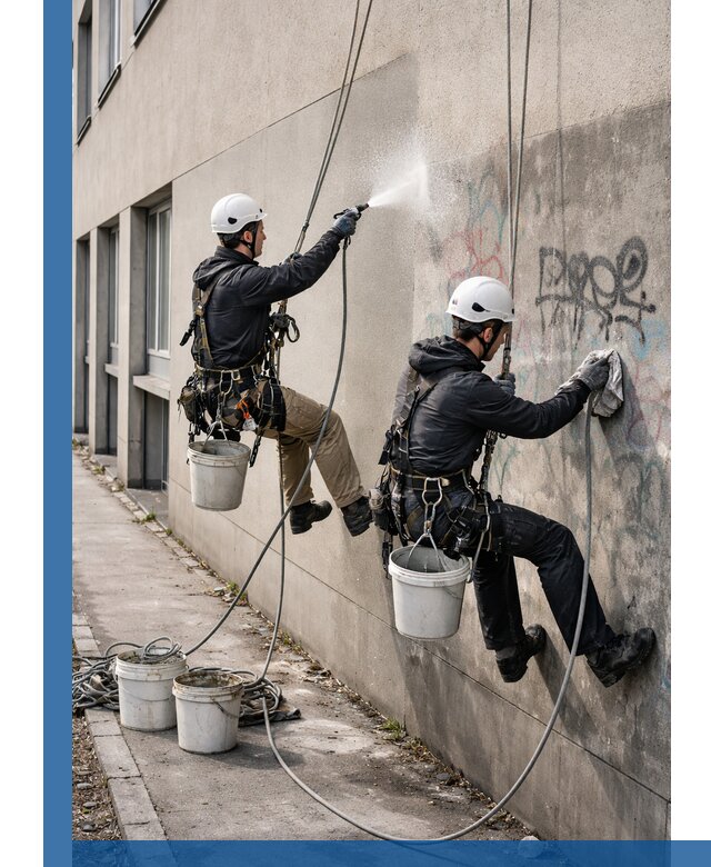 Антиграффити покрытие фасада с защитой от надписей в Каменске-Уральском