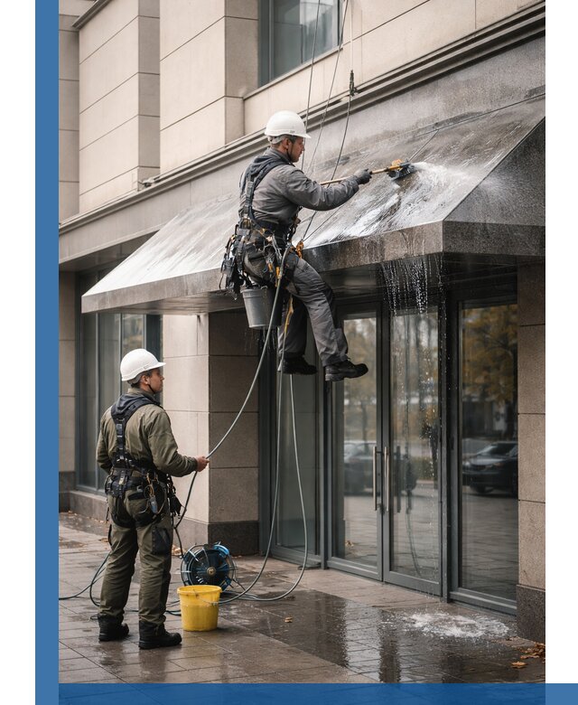 Профессиональная мойка козырьков и навесов в Каменске-Уральском