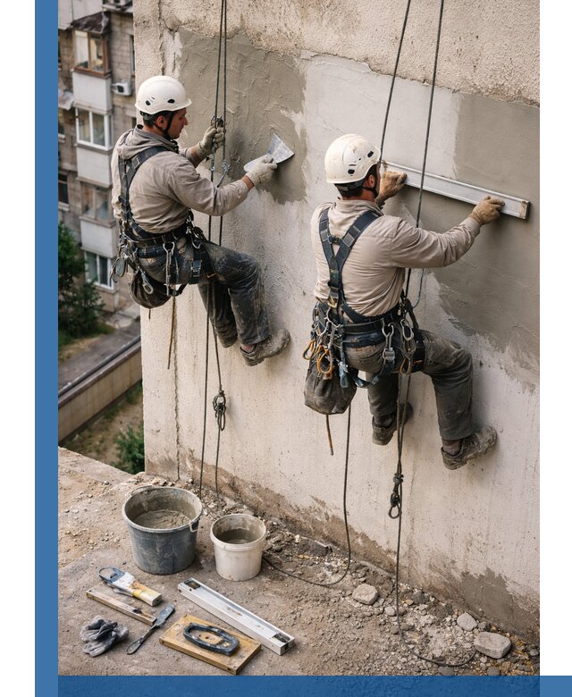 Комплексный ремонт штукатурного фасада с гарантией в Каменске-Уральском