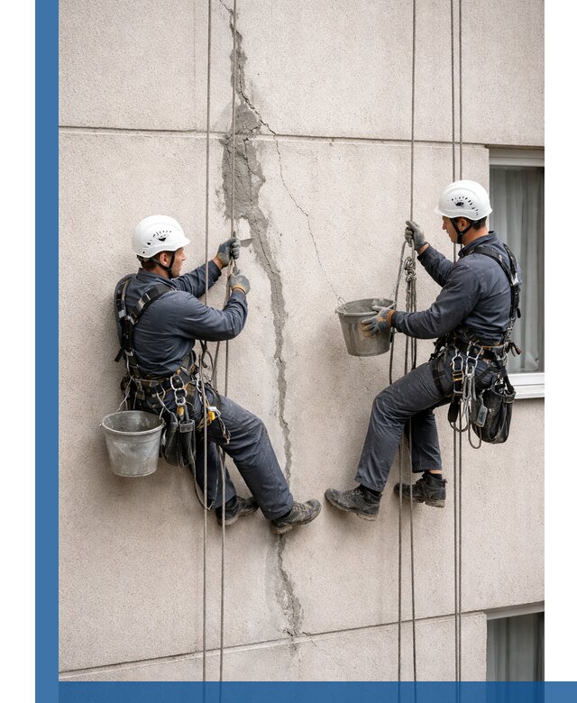 Заделка трещин на фасаде в Каменске-Уральском с гарантийным ремонтом