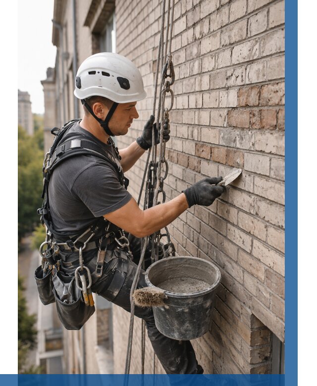 Ремонт кирпичной кладки фасада в Каменске-Уральском от 1915 р. | ВЫСОТНИК-Кмн