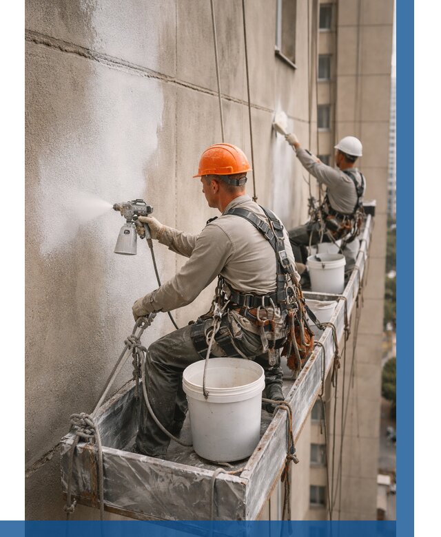 Грунтовка фасада на высоте в Каменске-Уральском от 128 р. | ВЫСОТНИК-Кмн