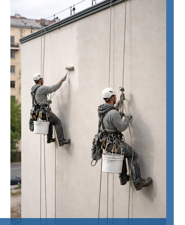 Покраска оштукатуренного фасада в Каменске-Уральском от 340 р. | ВЫСОТНИК-Кмн