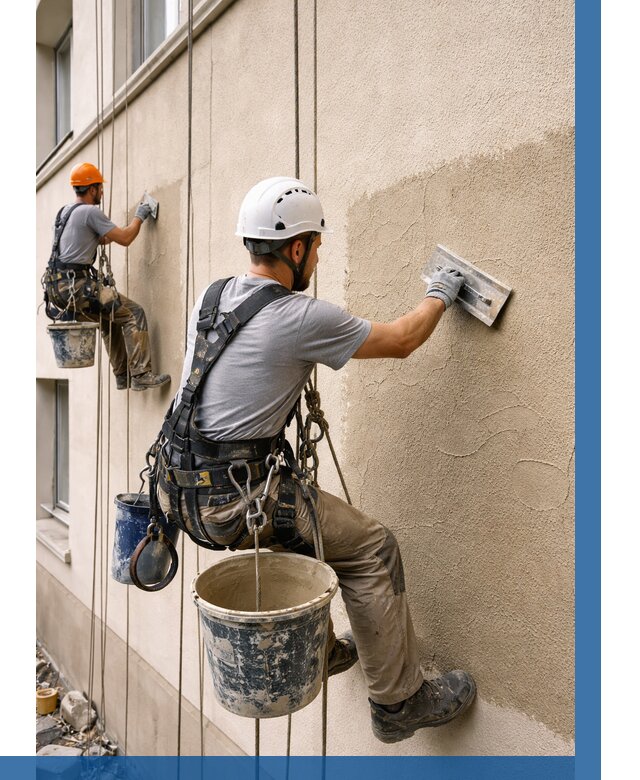 Декоративная штукатурка фасада в Каменске-Уральском от 1277 р. | ВЫСОТНИК-Кмн