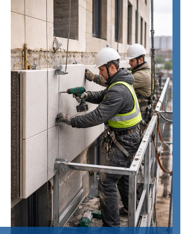 Монтаж фасадных термопанелей в Каменске-Уральском от 1596 р. | ВЫСОТНИК-Кмн