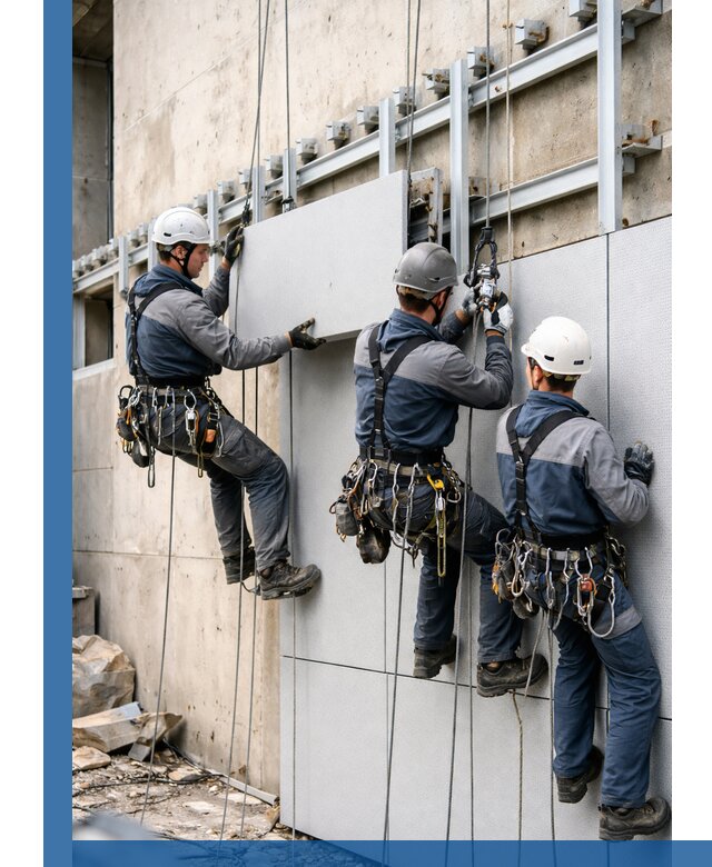 Монтаж вентилируемого фасада в Каменске-Уральском под ключ с гарантией качества