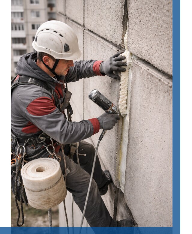 Утепление межпанельных швов в Каменске-Уральском от 745 р. | ВЫСОТНИК-Кмн