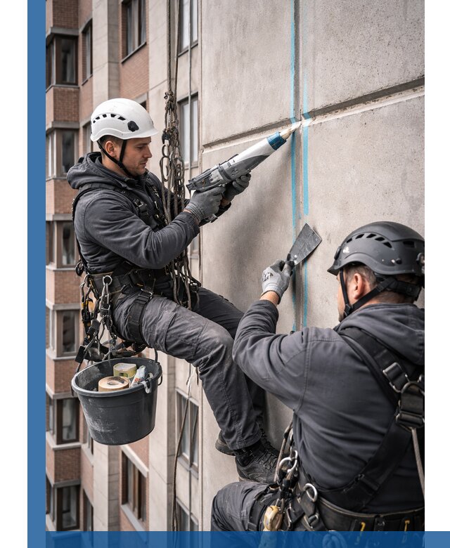 Вторичная герметизация швов фасада и кровли в Каменске-Уральском
