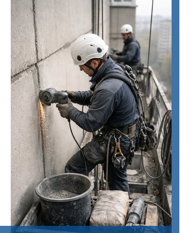 Штробление межпанельных швов в Каменске-Уральском от 1277 р. | ВЫСОТНИК-Кмн