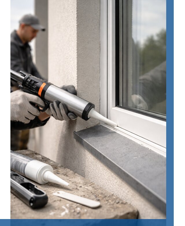 Герметизация монтажных швов окон в Каменске-Уральском от 691 р. | ВЫСОТНИК-Кмн