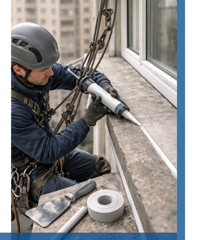 Герметизация балконного козырька в Каменске-Уральском от 4787 р. | ВЫСОТНИК-Кмн