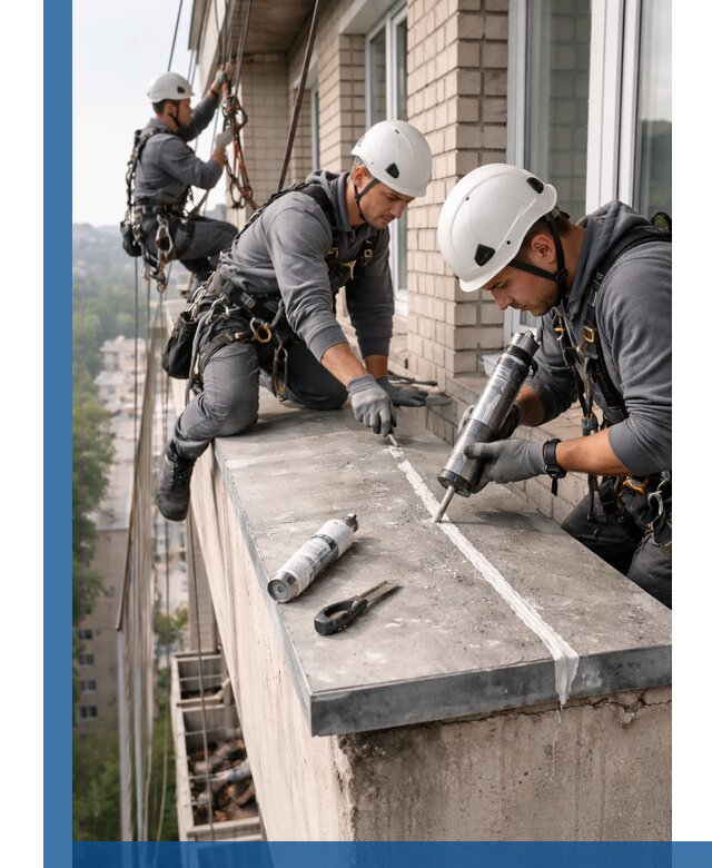 Герметизация балконного козырька в Каменске-Уральском профессионально