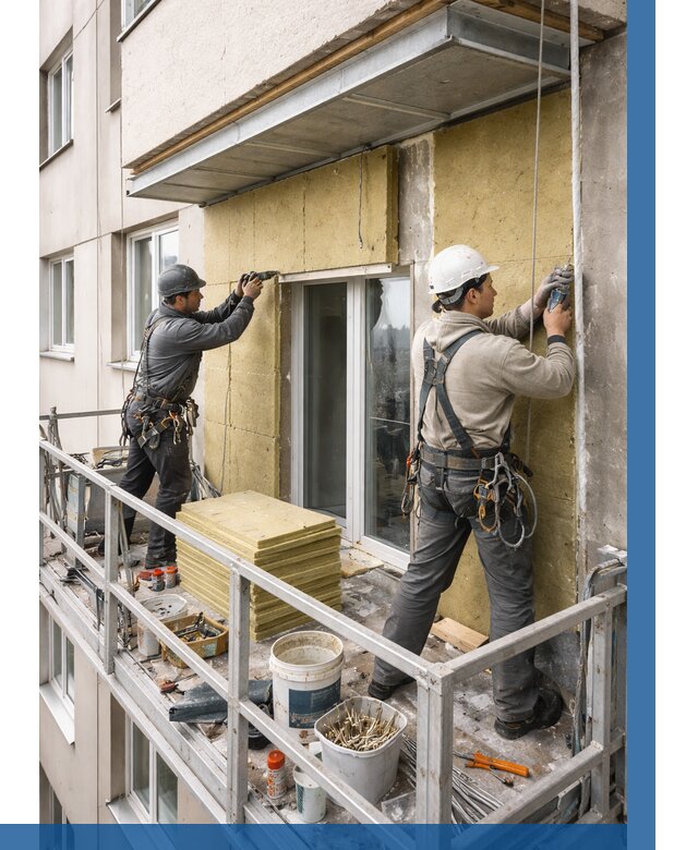 Утепление балкона снаружи в Каменске-Уральском от 1702 р. под ключ ВЫСОТНИК-Кмн