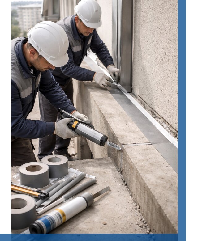 Герметизация примыкания балкона в Каменске-Уральском от 4787 р. | ВЫСОТНИК-Кмн