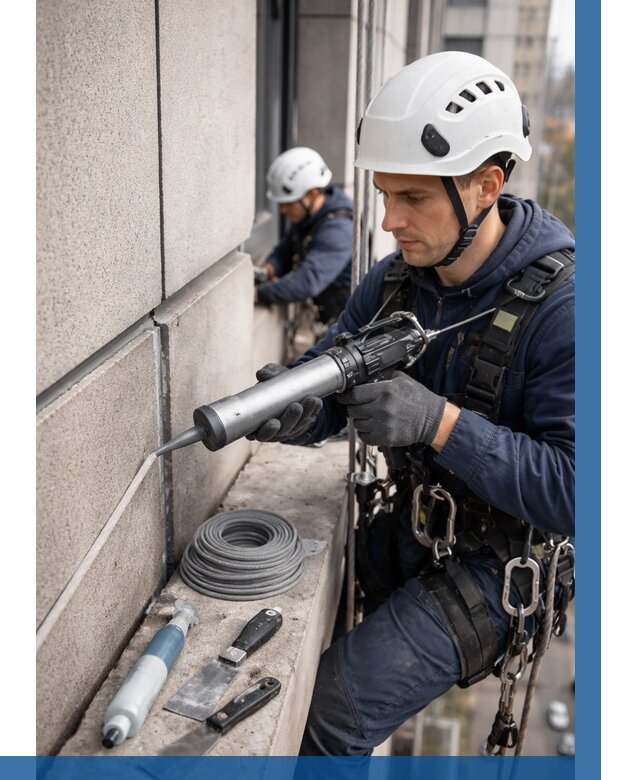 Герметизация деформационных швов фасада в Каменске-Уральском от 745 | ВЫСОТНИК-Кмн