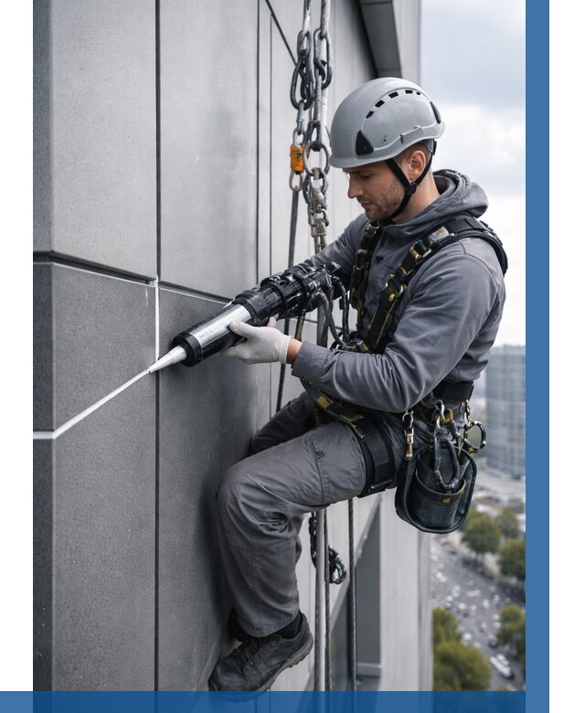 Герметизация стыков фасадных панелей в Каменске-Уральском от 6915 р.| ВЫСОТНИК-Кмн