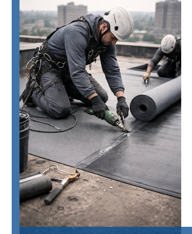 Ремонт мягкой кровли в Каменске-Уральском с выездом промальпинистов