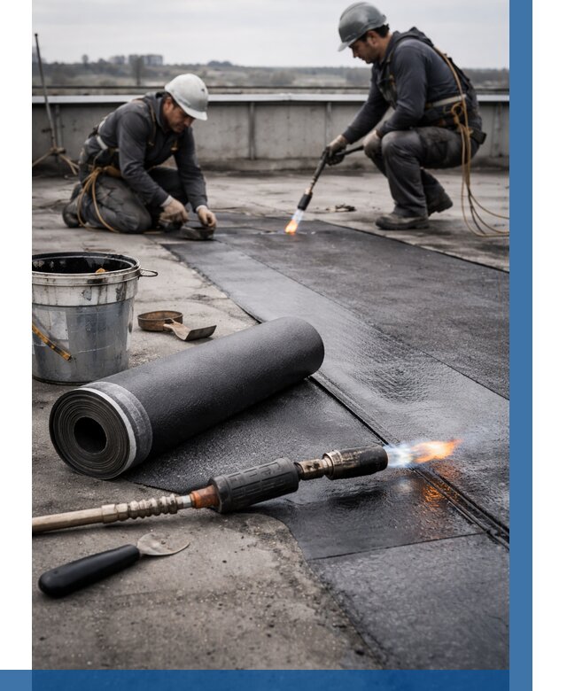 Ремонт рулонной кровли в Каменске-Уральском от 691 р. | ВЫСОТНИК-Кмн