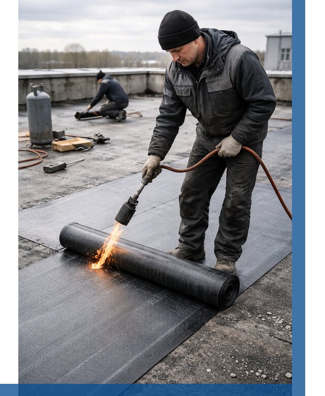 Ремонт наплавляемой кровли в Каменске-Уральском от 745 р. | ВЫСОТНИК-Кмн