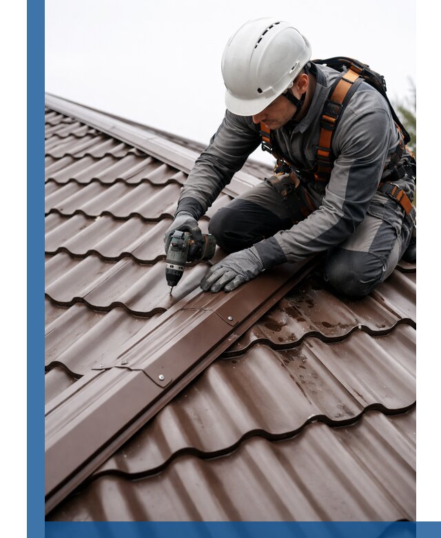 Ремонт металлочерепицы на крыше в Каменске-Уральском профессионально