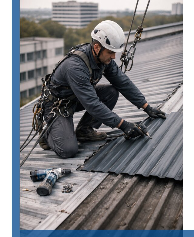 Ремонт профнастила на кровле в Каменске-Уральском, работы под ключ