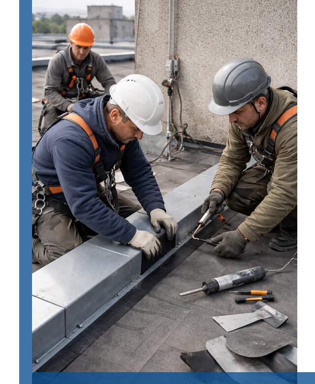 Ремонт кровельных примыканий в Каменске-Уральском профессионально