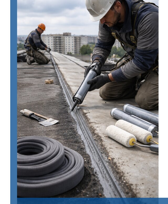 Герметизация швов кровли в Каменске-Уральском с гарантией герметичности