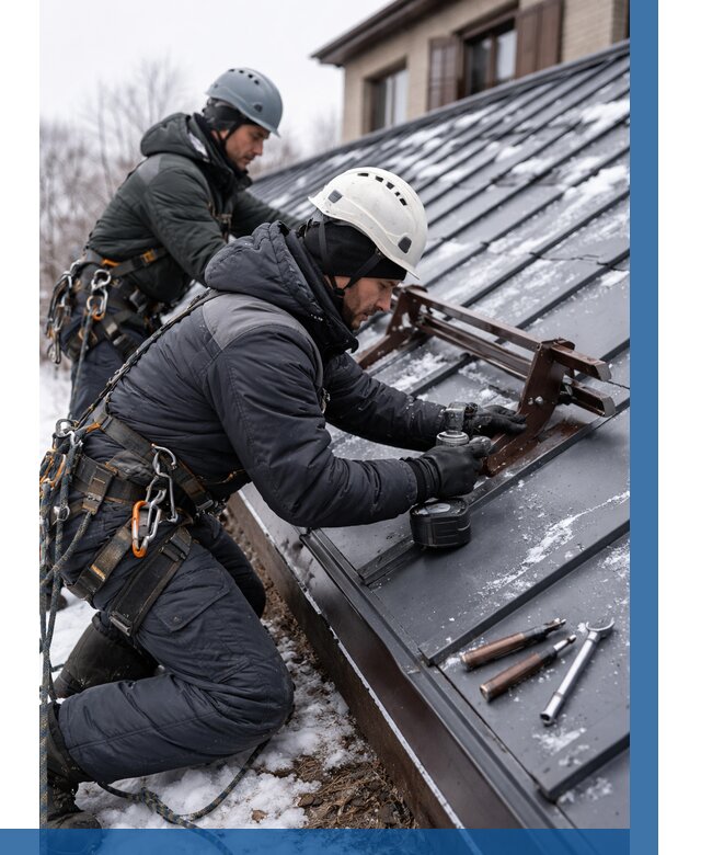 Монтаж снегозадержателей в Каменске-Уральском от 479 р. | ВЫСОТНИК-Кмн