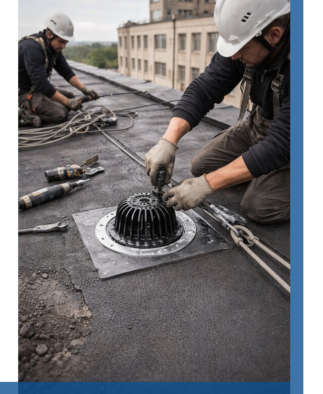 Установка водосточных воронок в Каменске-Уральском цена от 3723 р. | ВЫСОТНИК-Кмн