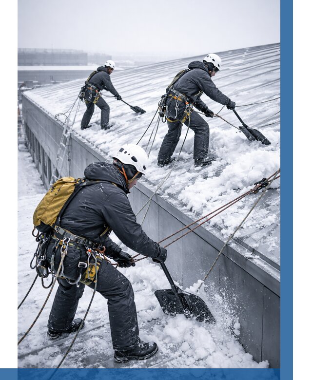 Очистка навесов от снега в Каменске-Уральском от 4787 р. | ВЫСОТНИК-Кмн