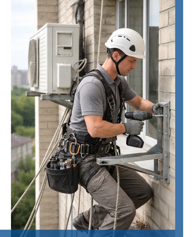 Установка кронштейнов кондиционера в Каменске-Уральском от 3723 р. | ВЫСОТНИК-Кмн