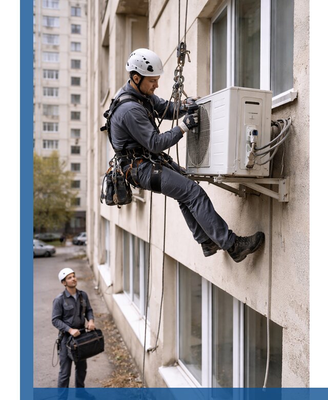 Демонтаж внешнего блока кондиционера в Каменске-Уральском профессионально
