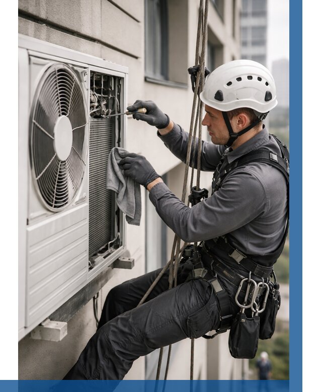 Обслуживание внешнего блока кондиционера в Каменске-Уральском от 2872 р.ВЫСОТНИК-Кмн