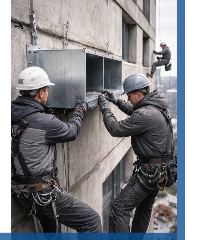 Монтаж вентиляционных коробов в Каменске-Уральском от 3191 р. | ВЫСОТНИК-Кмн