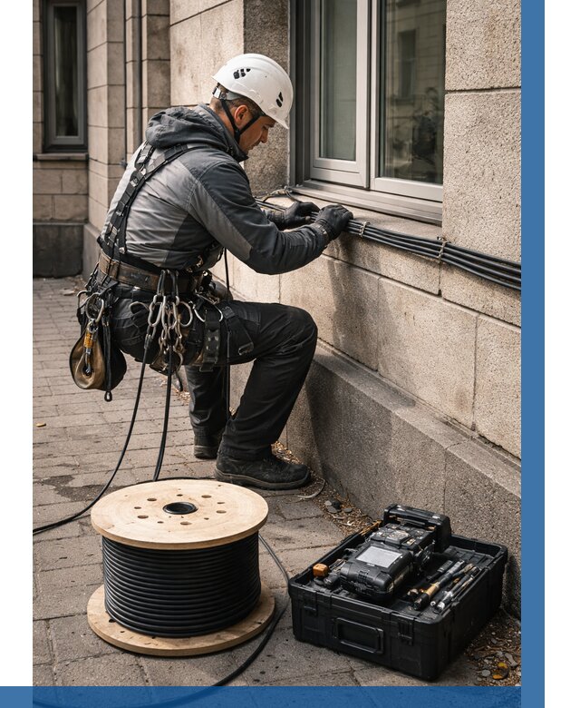 Прокладка оптоволоконного кабеля в Каменске-Уральском от 851 р. | ВЫСОТНИК-Кмн