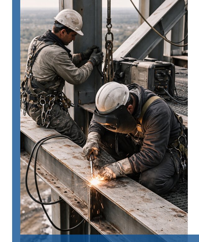 Высотные сварочные работы в Каменске-Уральском для промышленных объектов