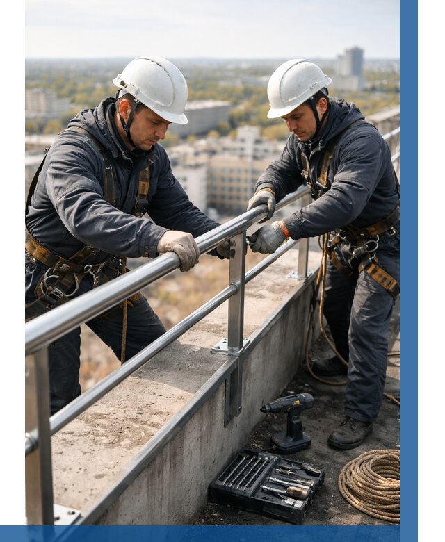 Монтаж перил на высоте в Каменске-Уральском от 2660 р. | ВЫСОТНИК-Кмн