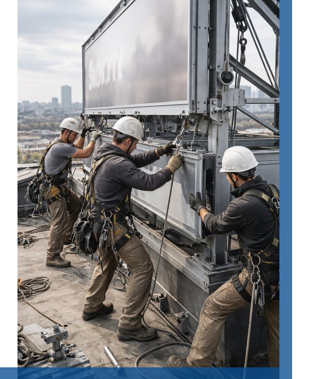 Монтаж крышной рекламной конструкции в Каменске-Уральском от 63828 р.|ВЫСОТНИК-Кмн