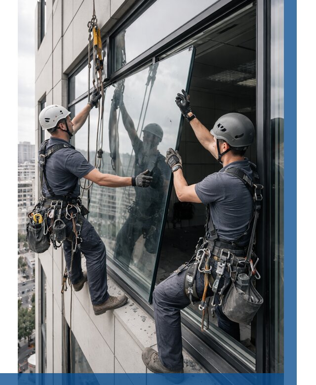 Замена стеклопакетов на высоте в Каменске-Уральском от 5851 р. | ВЫСОТНИК-Кмн