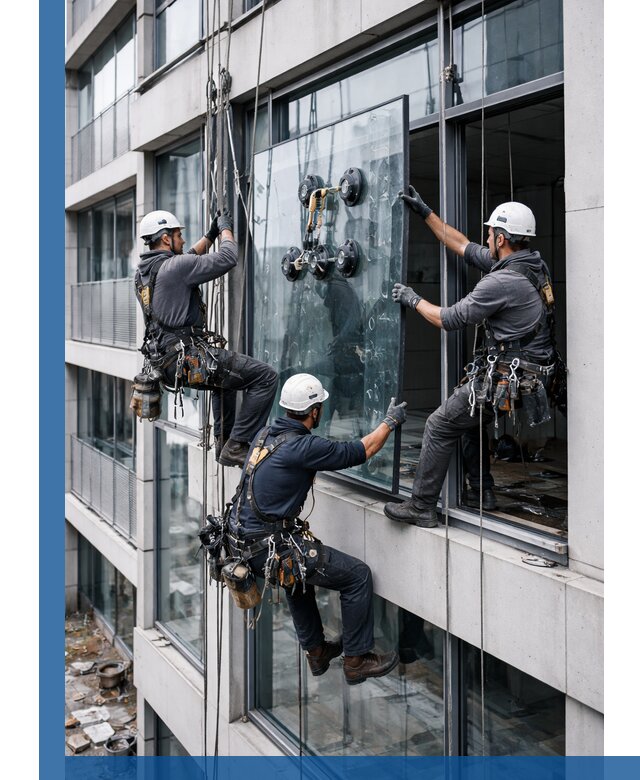 Фасадное остекление и монтаж витражей зданий в Каменске-Уральском под ключ