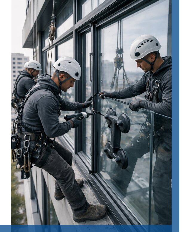 Витражное остекление зданий в Каменске-Уральском от 3723 р. | ВЫСОТНИК-Кмн