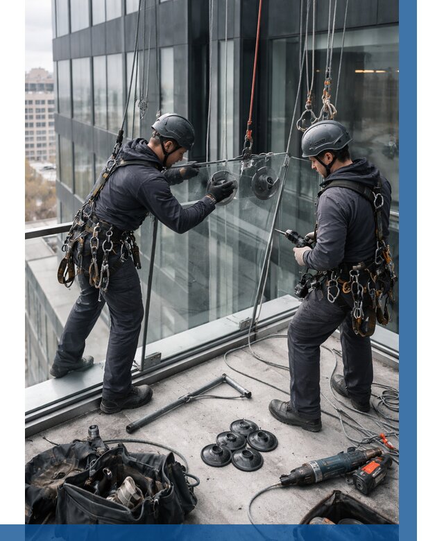 Монтаж стеклянных ограждений в Каменске-Уральском от 2660 р. | ВЫСОТНИК-Кмн